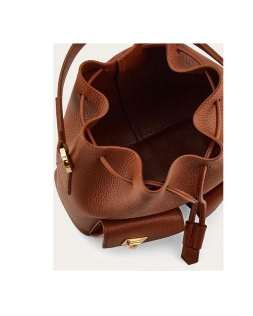 Ferragamo Brown Hug Multi-Pocket Bucket Bag
