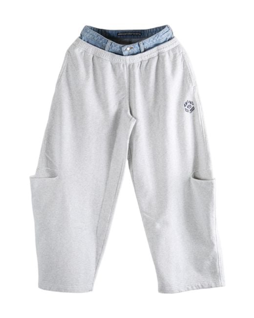 Alexander Wang Blue Layered Waistband Track Pants