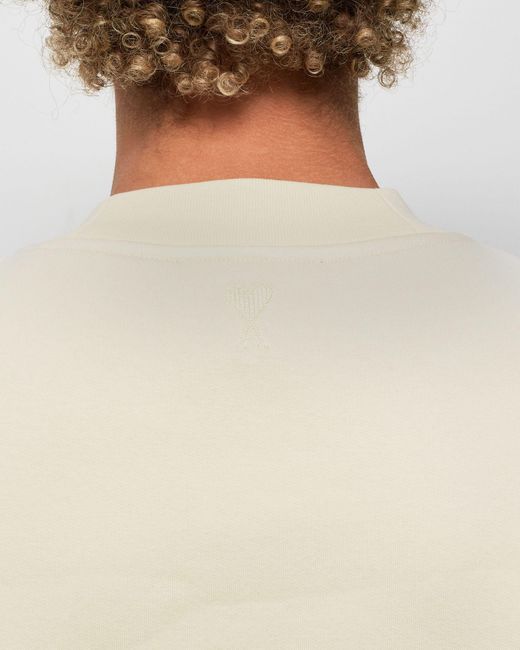 AMI White Logo Patch Crewneck Sweatshirt for men