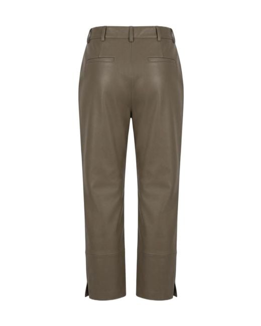 Frankie Shop Gray Lior Leather Trousers