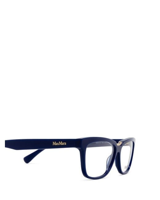 Max Mara White Rectangular Frame Glasses