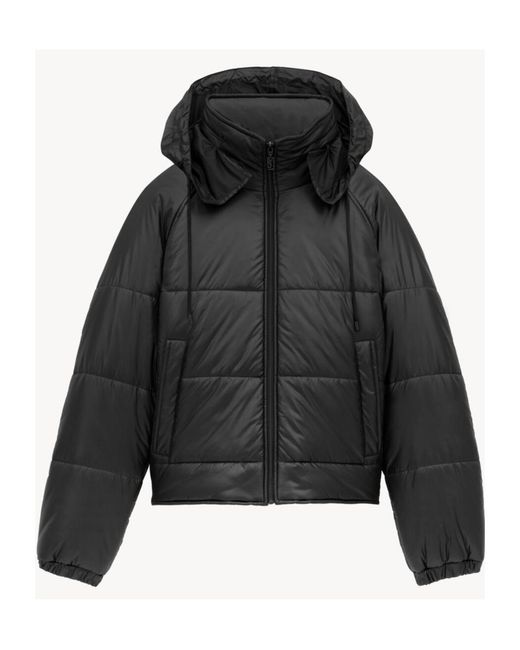 Saint Laurent Black Cassandre Zip-Up Puffer Jacket for men
