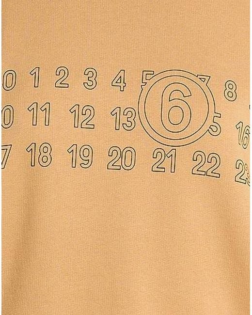 MM6 by Maison Margiela Natural Solid-Color Printed Sweatshirt