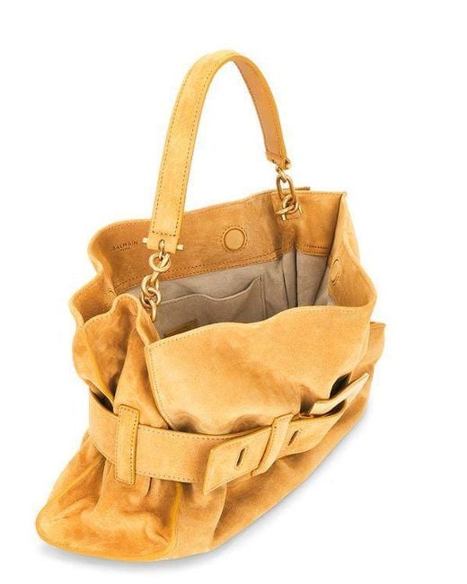 Balmain Metallic Solid Color Shoulder Bag
