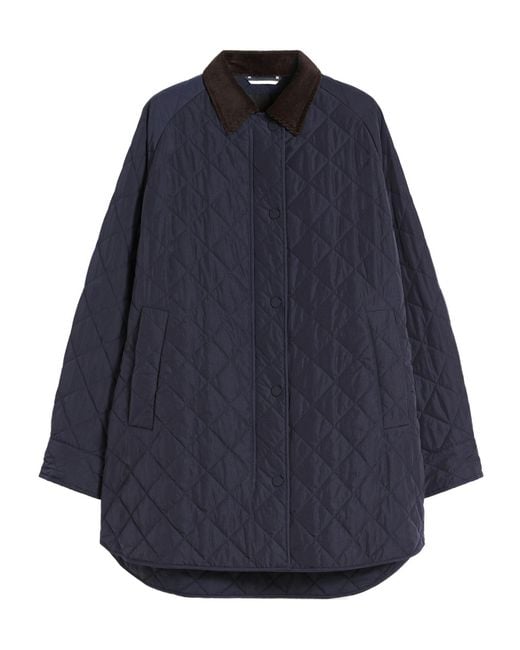 Weekend by Maxmara Blue Long-Sleeved Cotton Jacket