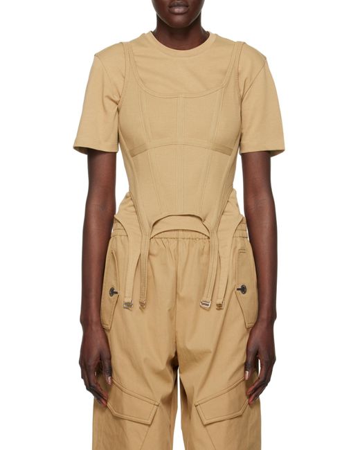 Dion Lee Natural Ribbed Combat Corset for men