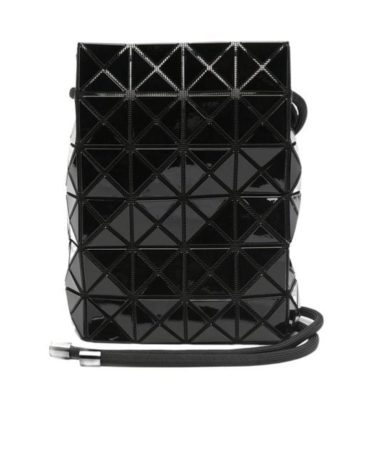 Issey Miyake Black Prism Drawstring Shoulder Bag
