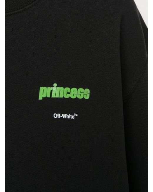 Off-White c/o Virgil Abloh Black Princess Logo Printed Sweater