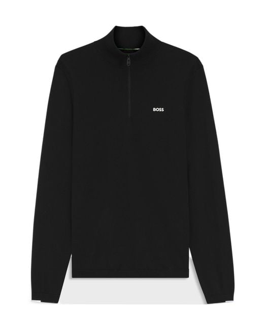 Boss Black Quarter Zipper Sweater for men