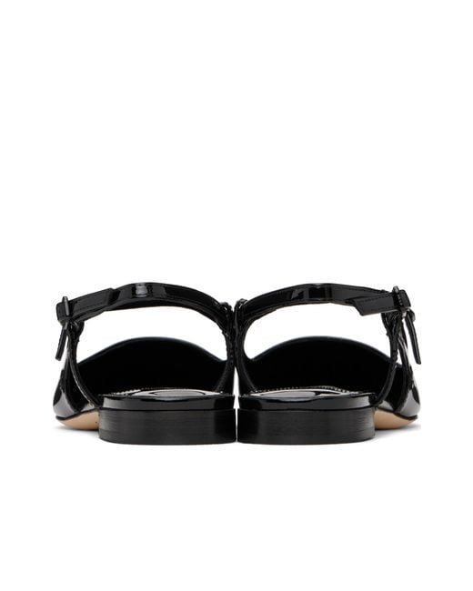 Jimmy Choo Black Pointed Toe Flat Sandals