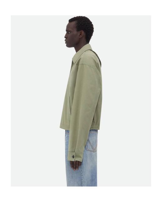 Bottega Veneta Blue Light Cotton Twill Blouson for men