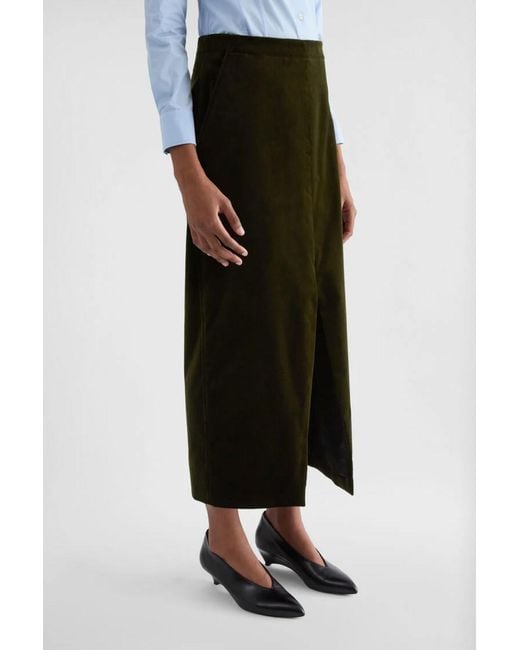 Jil Sander Black Front-Slit Maxi Skirt
