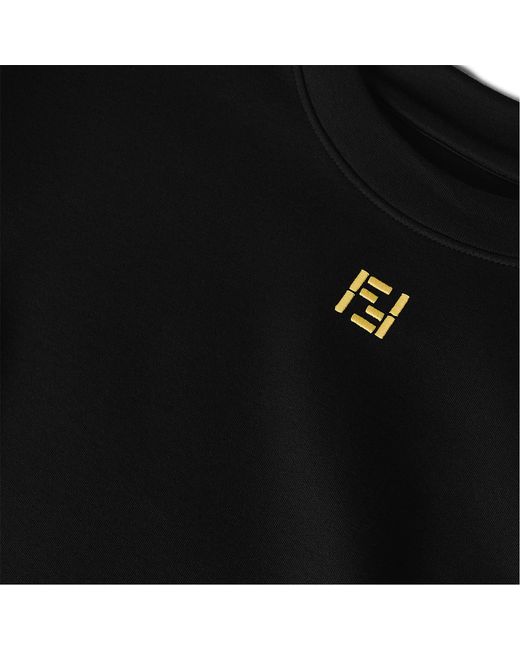 Fendi Black Logo Short-Sleeved T-Shirt for men