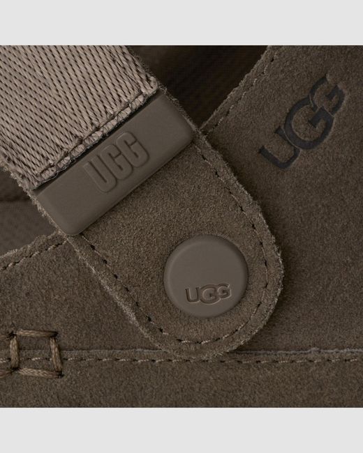 Ugg Brown Flat Shoes Pelle Scamosciata
