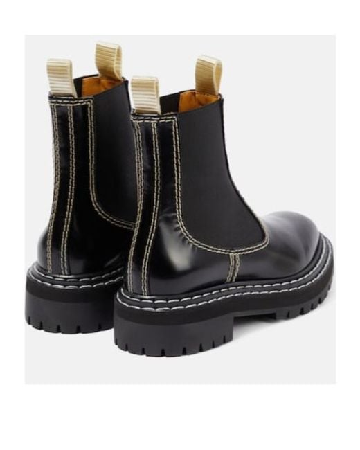 Proenza Schouler Black Leather Ankle Boots