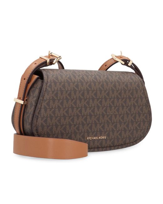 MICHAEL Michael Kors Brown Lydia Monogram Shoulder Bag
