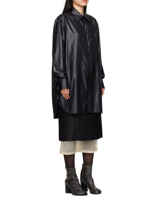 Maison Margiela Black Buttoned Long-Sleeved Shirt