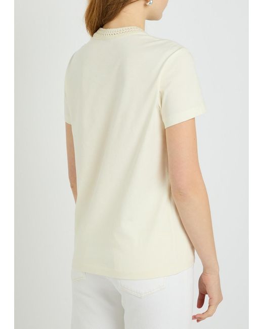 Moncler White Cotton Crew Neck T-Shirt