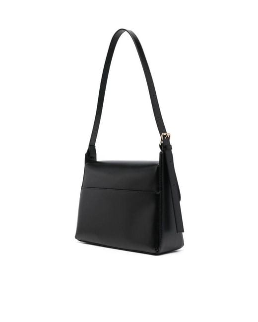 A.P.C. Black Virginie Logo Printed Shoulder Bag