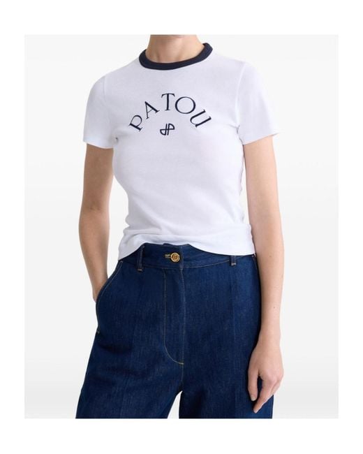 Patou White Fitted Jp T-Shirt