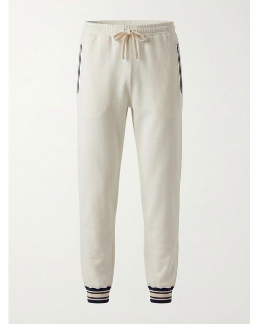 Gucci White Logo-Patch Cotton Track Pants for men