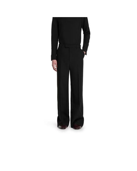 Gucci Black Twill Straight-Leg Pants for men