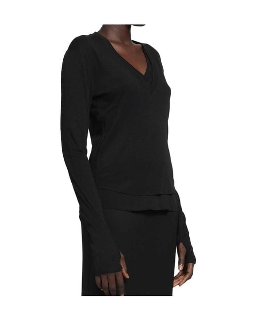 Thom Krom Black Long-Sleeve T-Shirt