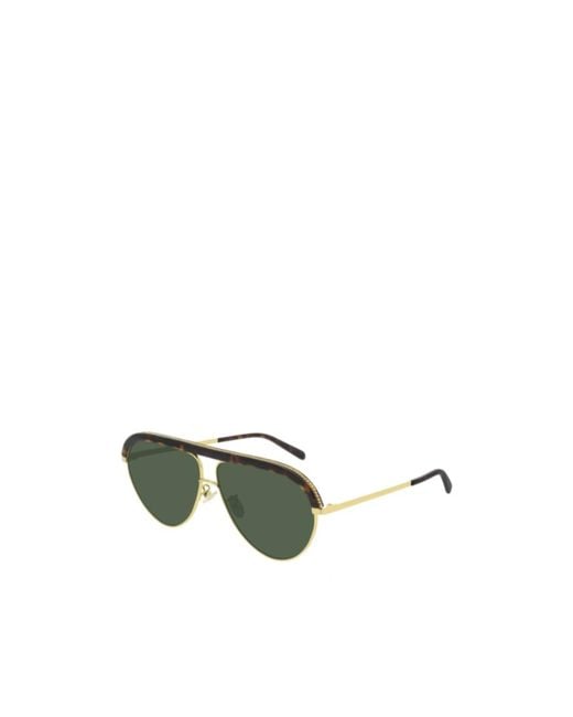 Stella McCartney Metallic Geometric Frame Sunglasses