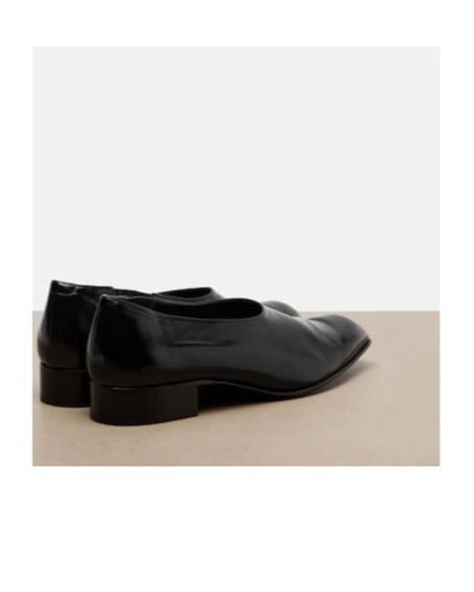 Khaite Black Colt Leather Loafers