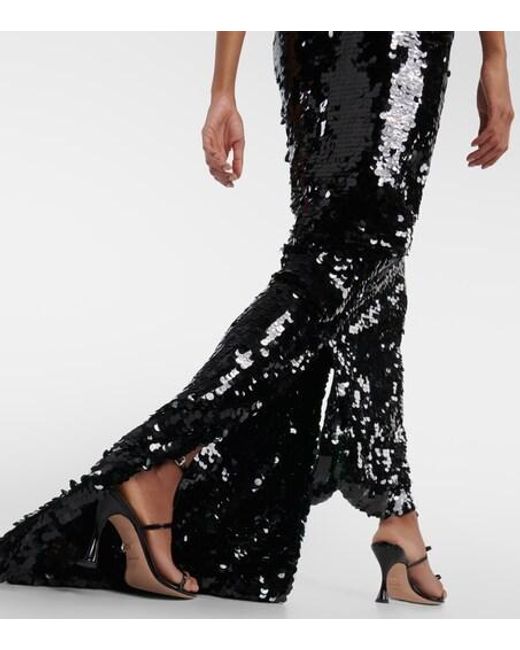 Emilia Wickstead Black Josiah Strapless Sequin Gown