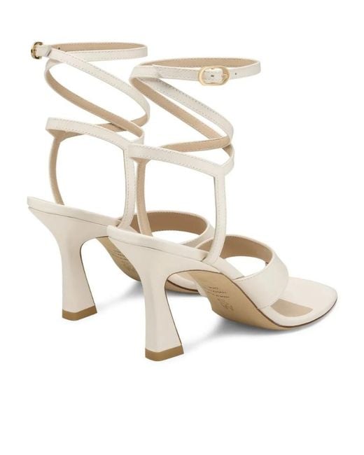 Stuart Weitzman White Vinnie Wrap Thong 85