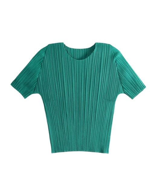 Pleats Please Issey Miyake Green Monthly Colors July Pleated Top