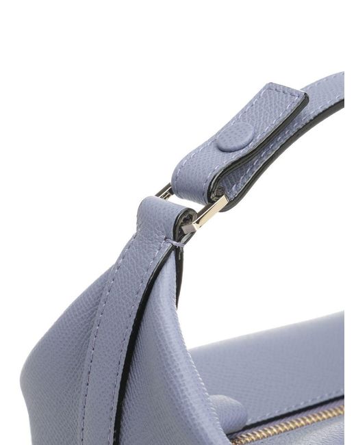 Valextra Blue Mochi Mini Handbag