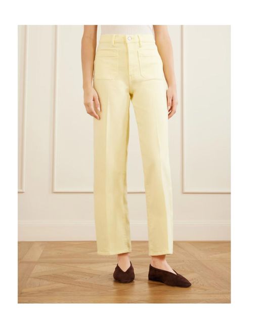 FRAME Natural Casual Trousers With Belt Loops