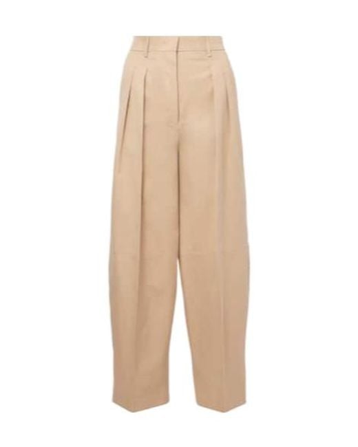 Altuzarra Natural High-Rise Cotton Wide-Leg Pants