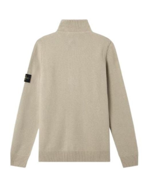 Stone Island Natural Regular-Fit Half-Zip Jumper With Button Placket for men