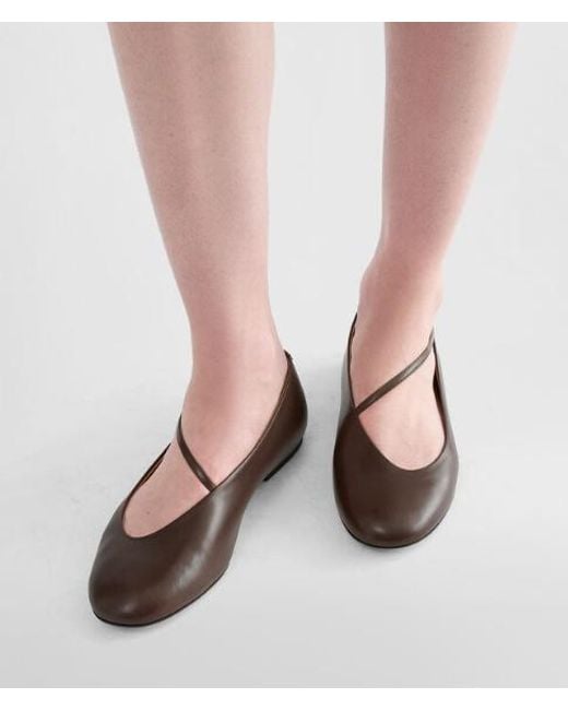 Jil Sander Brown Elyss Ballerina