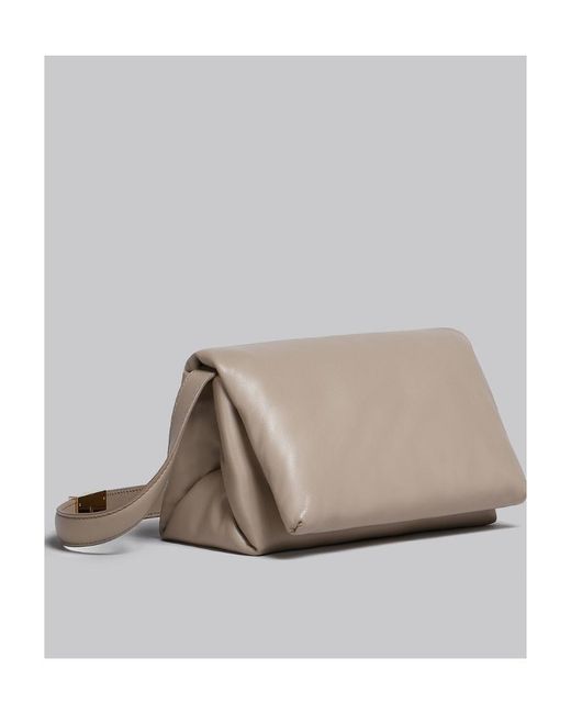 Marni Gray Prisma Padded Small Shoulder Bag