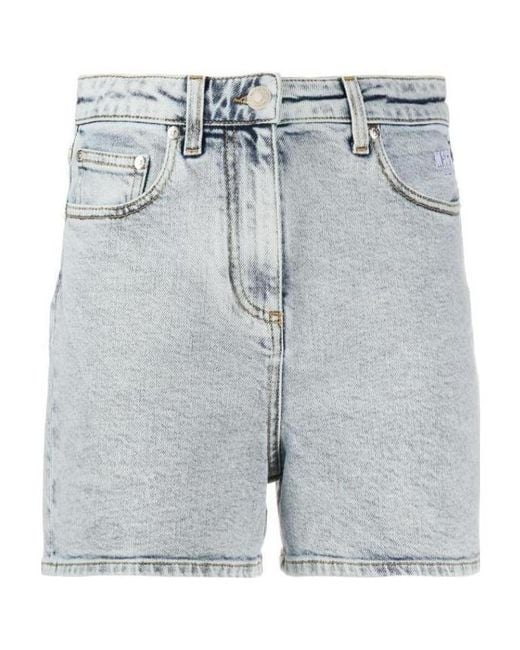 MSGM Blue Classic Denim Shorts