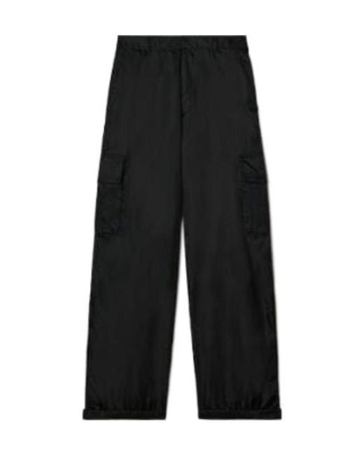 Off-White c/o Virgil Abloh Black Mid-Rise Straight Leg Trousers for men