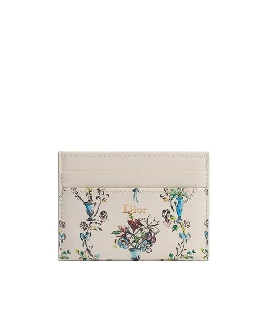 Dior White Iviera Freesia Card Holder