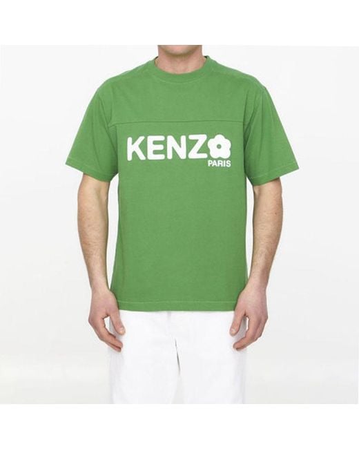 KENZO Green Short-Sleeved T-Shirt for men