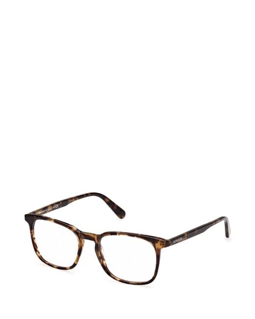 Moncler Metallic Eyewear Square Frame Glasses for men