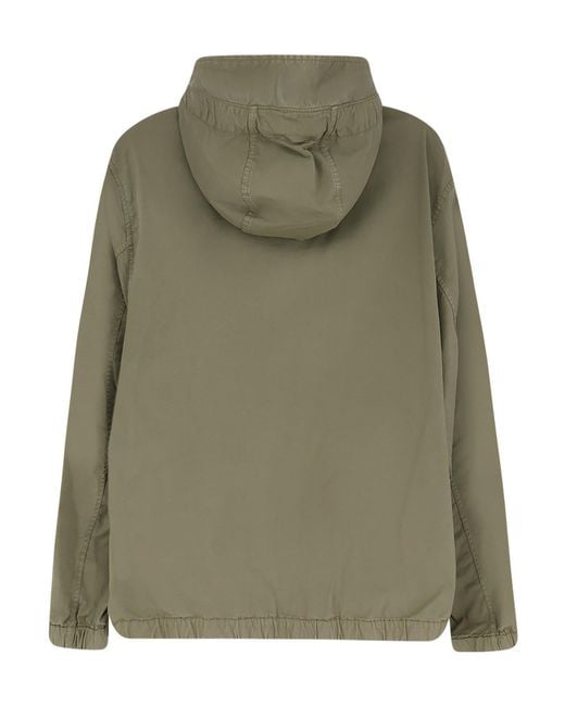 Stone Island Green Stretch Cotton Twill-Tc Jacket for men