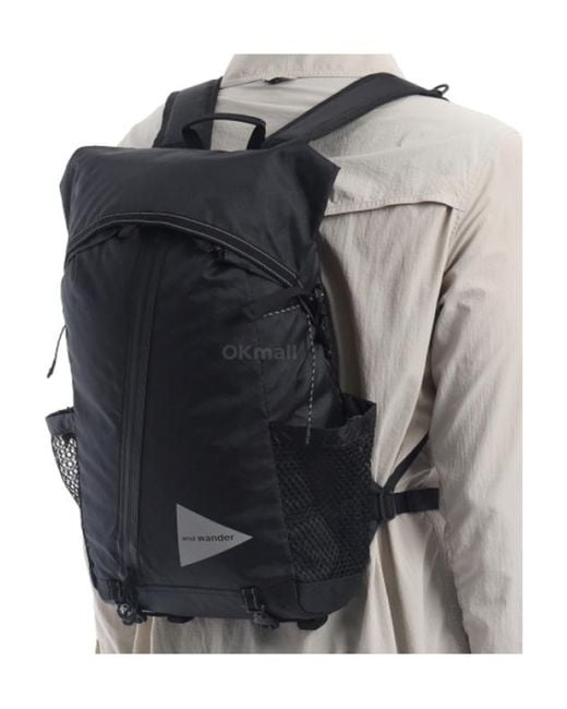 And Wander Black Ecopak 18L Backpack for men