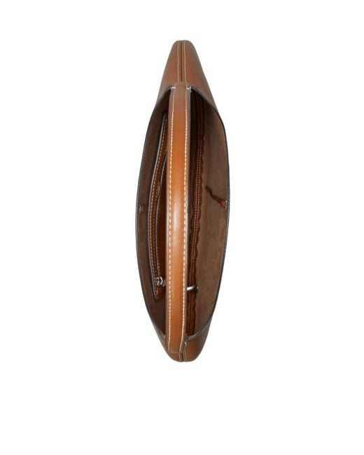 Tory Burch Brown Pierced Soft Shoulder Bag