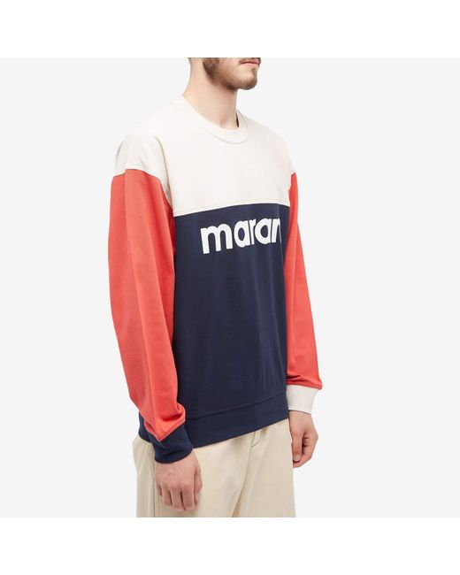 Isabel Marant Blue Aftone Cotton Sweatshirt for men