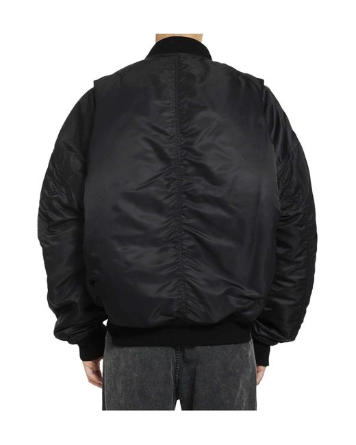 Maison Mihara Yasuhiro Black Vest Combined Flight Jacket for men