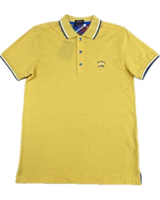Paul & Shark Yellow Short-Sleeved Polo Shirt for men
