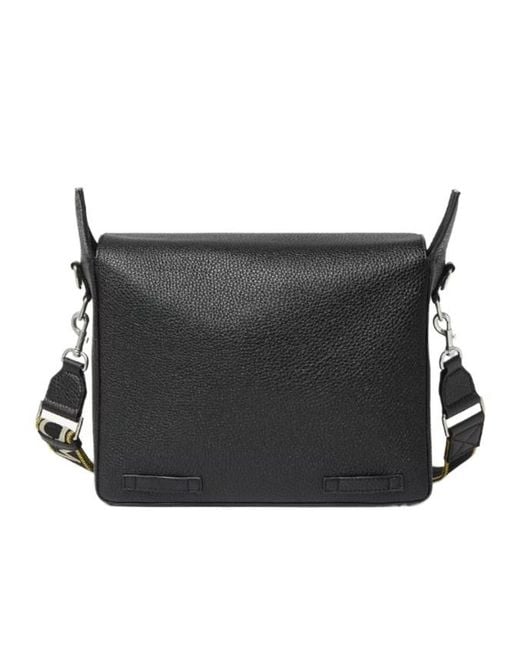 Fendi Black Cuoio Romano Leather Bag for men